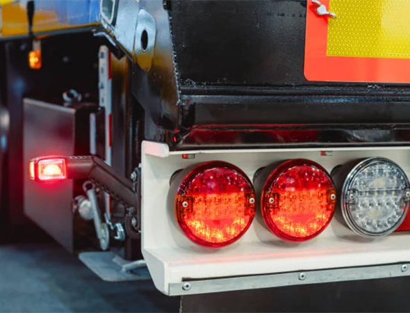 Close-up view of a truck's rear lights, highlighting the design and functionality for trailer lights replacement needs.